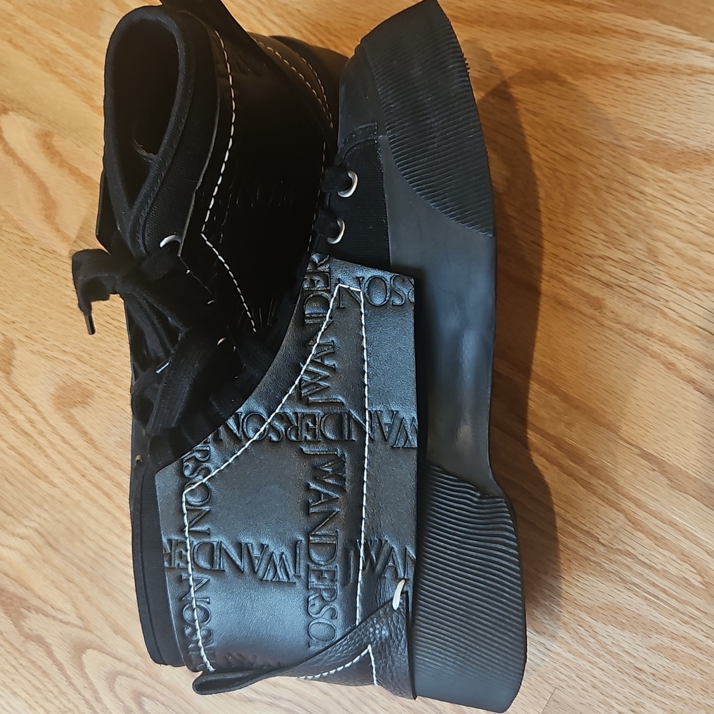 JW Anderson Black High-Top Sneakers, Size 9 - Picture 4 of 8